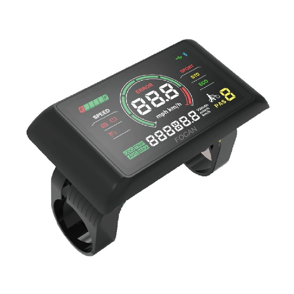 Focan E-Bike LCD Display Scooter Brushless Controller Monitor Meter LED Display S2, Sw900, S886, S866, M5, G51, P3c, Gz3