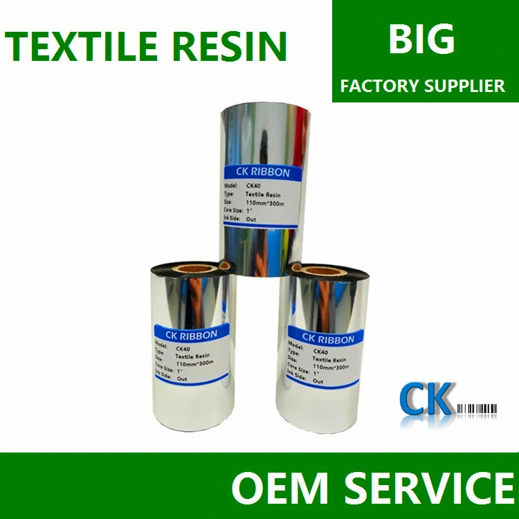 Discounted Price Textile Resin Ribbon Ck40 80*300m Wash Care Ribbon for Nylon Taffeta Polyester Satin Care Label Printing Machine