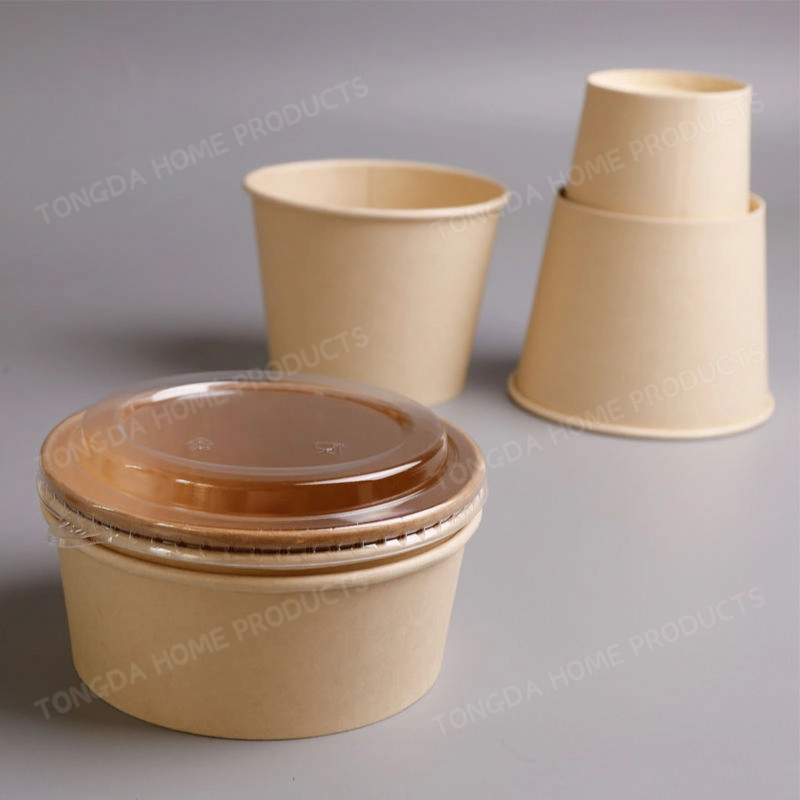 Wholesale/Supplier Fast Food Packaging Box Bamboo Pulp Paper Bio Degradable Takeaway Takeout Food Container Disposable Tableware Packing