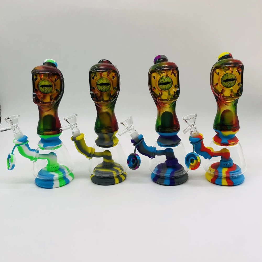 Silicone Creative Esigo Glass Water Pipe Smoking Accessories Shisha with High quality/High cost performance 