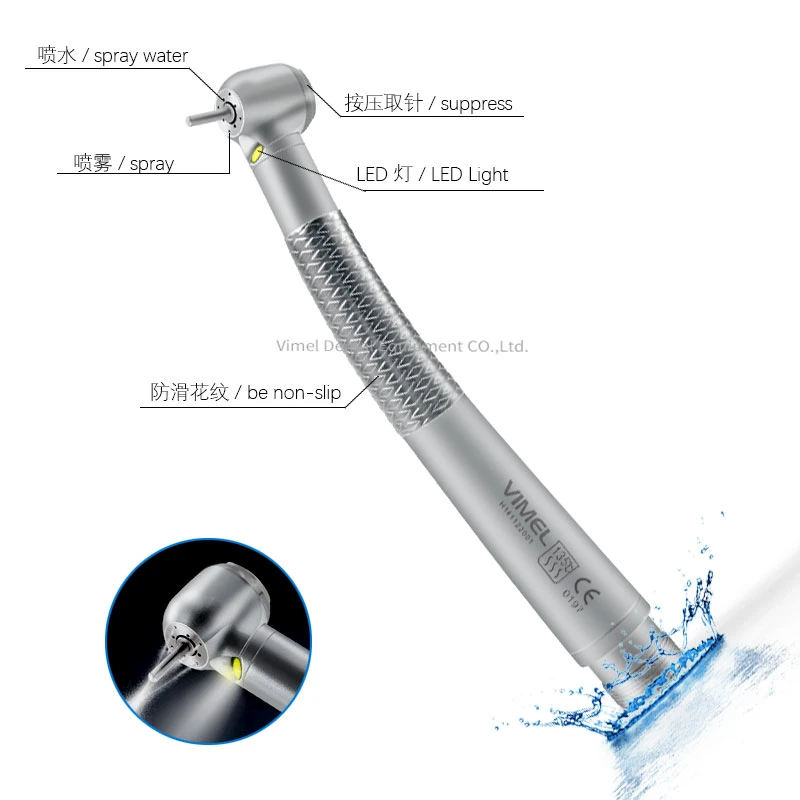 Shadowless LED Light 45 Degree Anti-Angle Single Water Spray High Speed Handpiece Special for Impacted Teeth