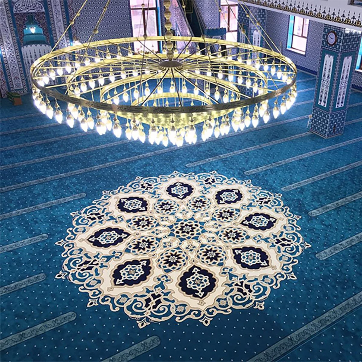 Mosque Prayer Wool and Viscose Bamboo Carpets Wall to Wall Carpet Rug Mat Nylon New Zealand Carpet Restaurant Carpet Viscose Acrylic, Hotel Carpet Lobby Carpet