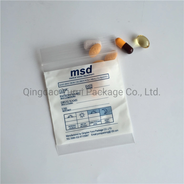 PE Medical Zip Lock Drug Dispensing Envelope