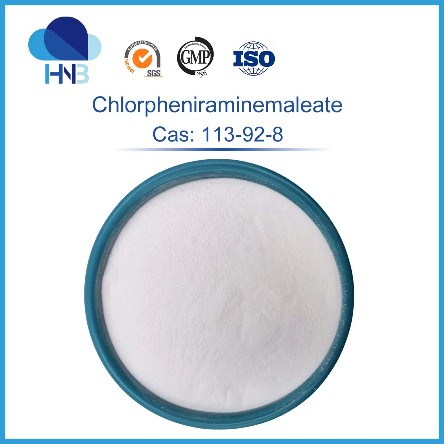 CAS 113-92-8 Chlorphenamine Chlortrimeton Chlorpheniramine Maleate