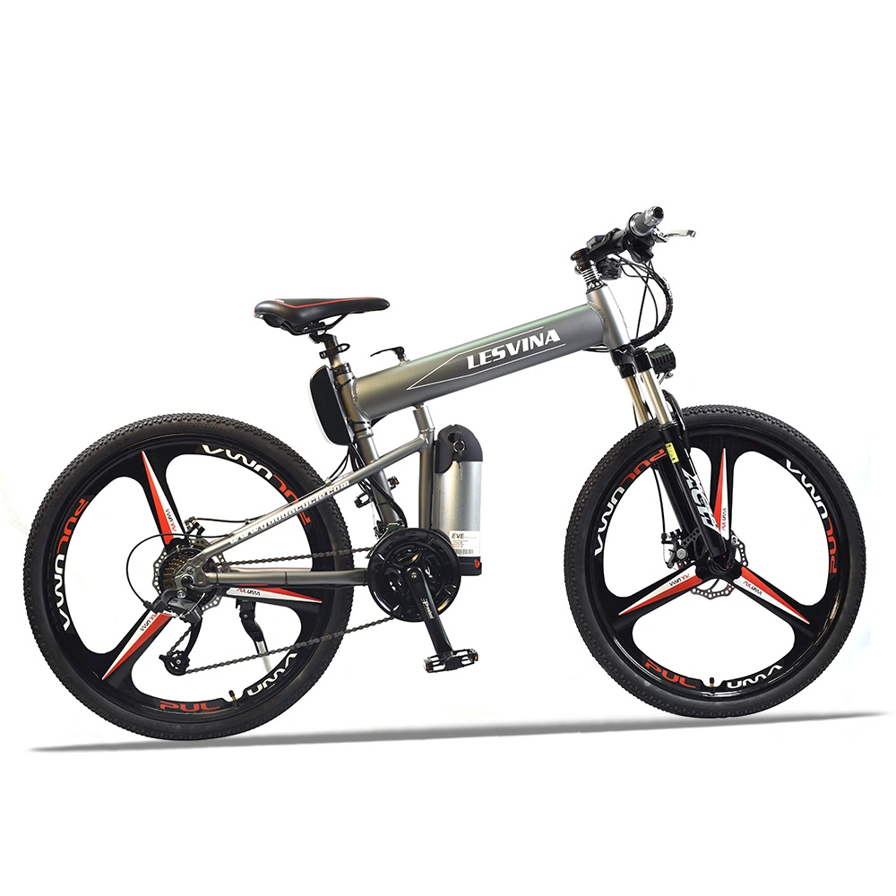 26" 21 Speed Fold Mountain Bicycle 36V 8ah Removable Battery