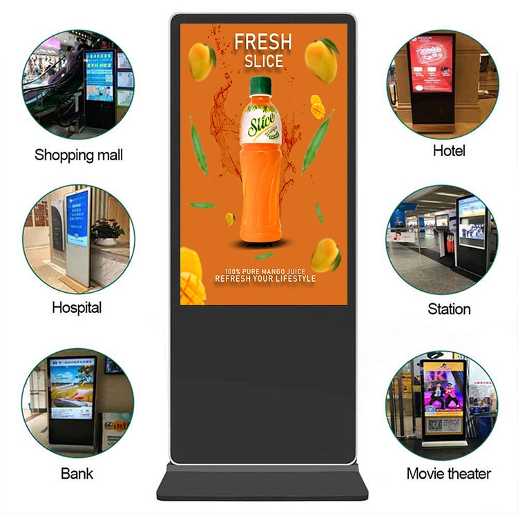 Smart Screen Information Kiosk وحدة حرة لإعلانات الوقوف بحجم 43 بوصة Display (شاشة العرض