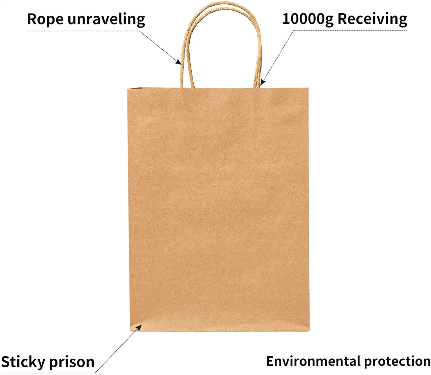 8 * 4.5 * 10.8inches, Brown Kraft Paper Gift Bags with Handles, Bulk Gift Bags, Shopping Bags, Party Bags, Business Bags, Retail Bags, Merchandise Bags