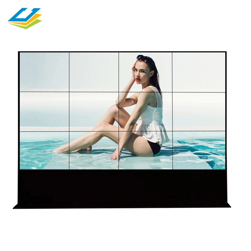 شاشة LCD مقاس 49/46/55 بوصة ذات موضع زجاجة الساعة فائق النحافة 350/700 NIT تعمل على توصيل السوائل حائط الفيديو مع لوحة LG/Samsung الأصلية