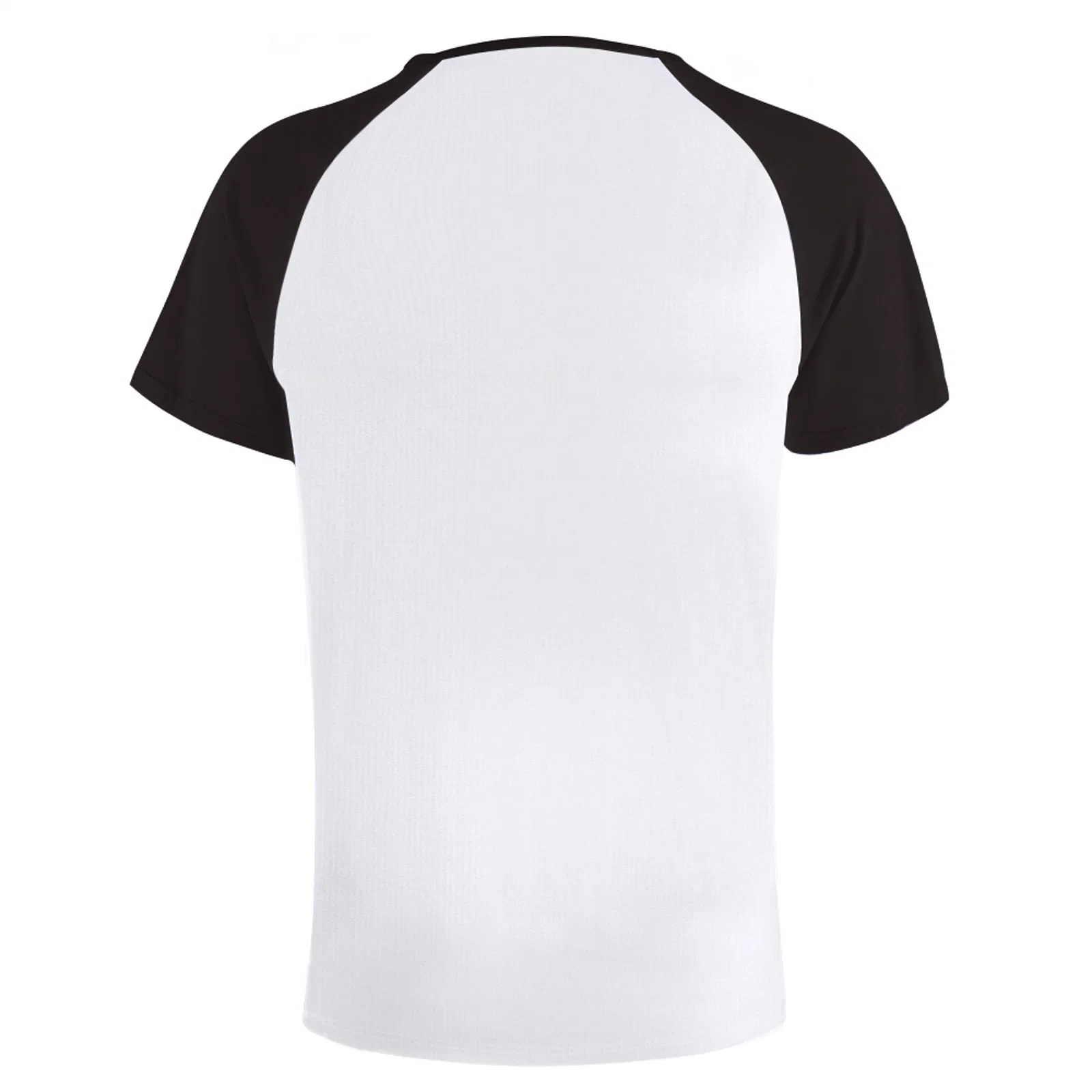 Manga Raglan O-cuello Color Blocking 100% Algodon jersey blanco y negro camiseta para hombres