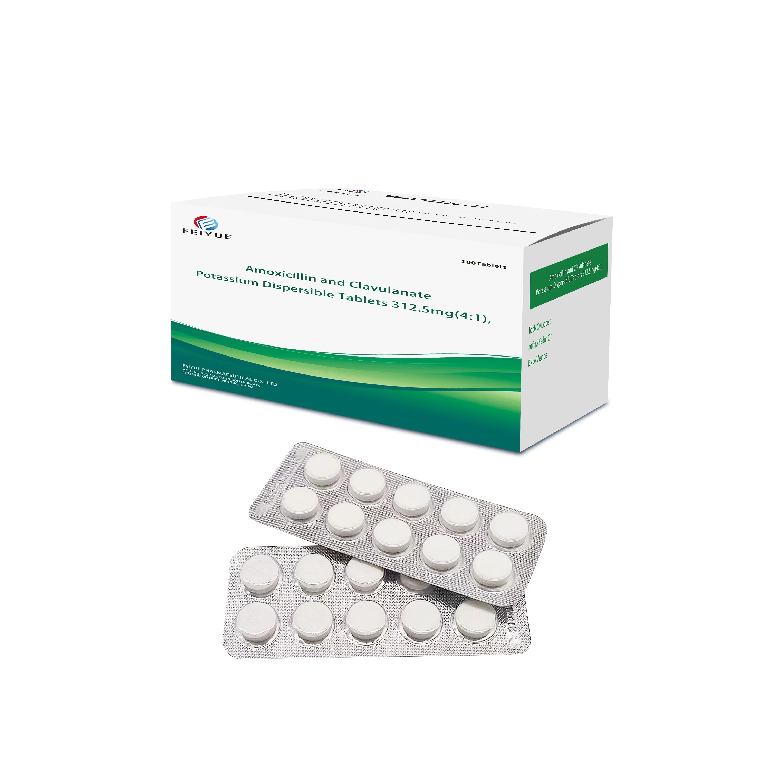 GMP China Amoxicillin and Clavulanate Potassium Dispersible Tablets