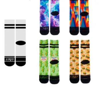 Custom Blank Sock Basketball Painting 3D Print Digital Sublimation Socks