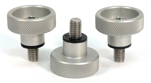 Custom Aluminum Straight Knurled Shoulder Thumb Screw, Knurled Head Hand Knobs