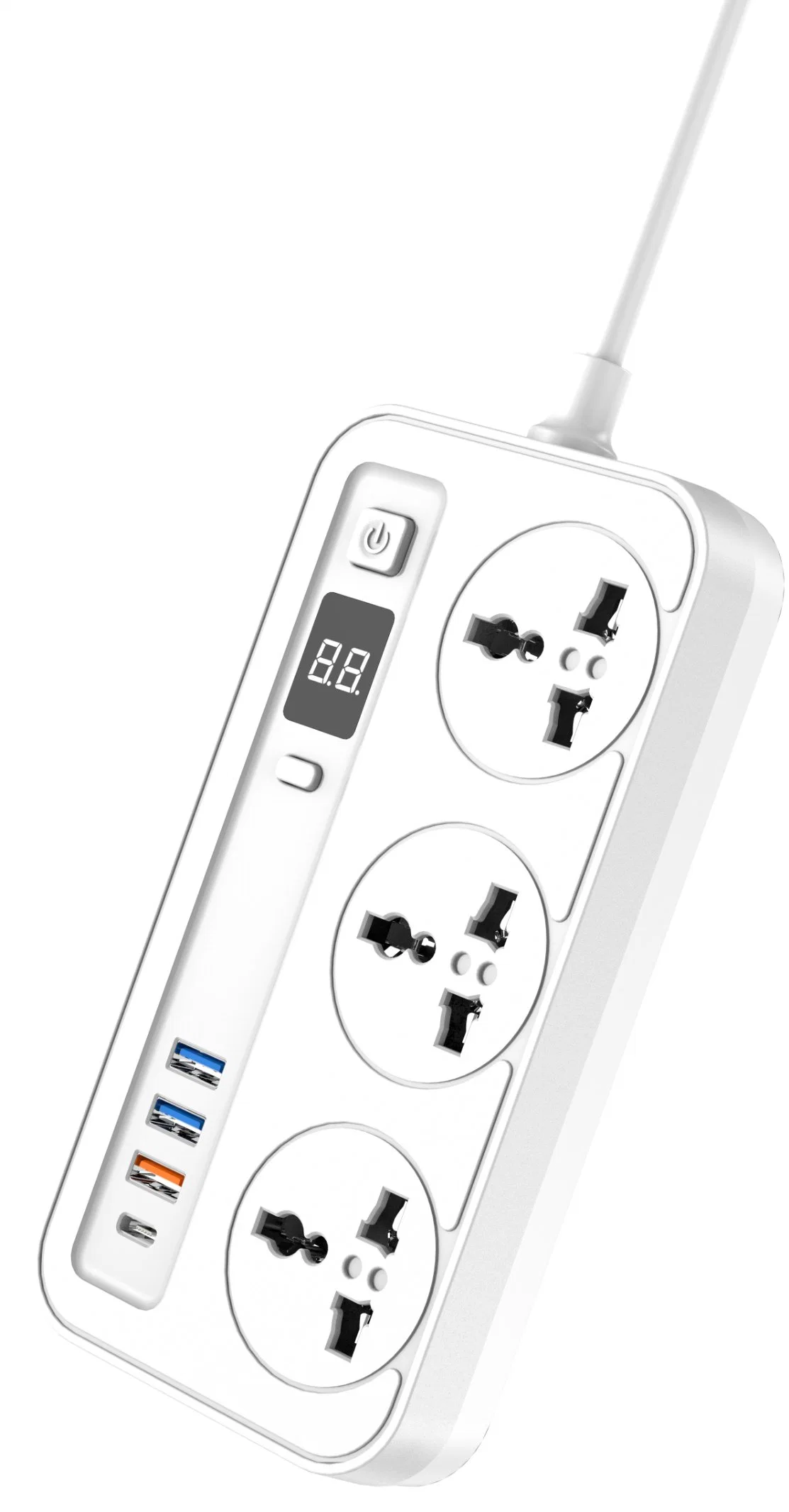 Fiche femelle d'alimentation IQ 32 W, chargement rapide PD, extension d'alimentation 3USB Prise 1-99 heures contrôle de temporisation cordon d'alimentation 250 V 2 mètres eu/US/UK Prise disponible