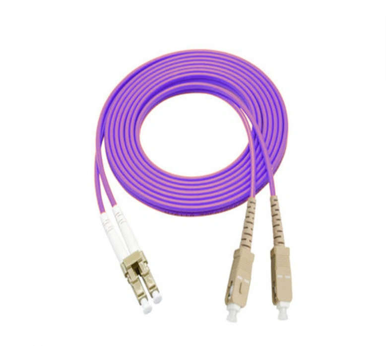 LC-to-Sc Duplex Om4 Multimode 2.0mm Fiber Optic Patch Cable, 3m