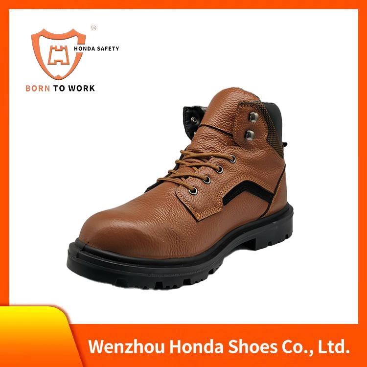 High Cut Leather Boots Anti Slip Fashion Men Safety Shoes Casual Shoes