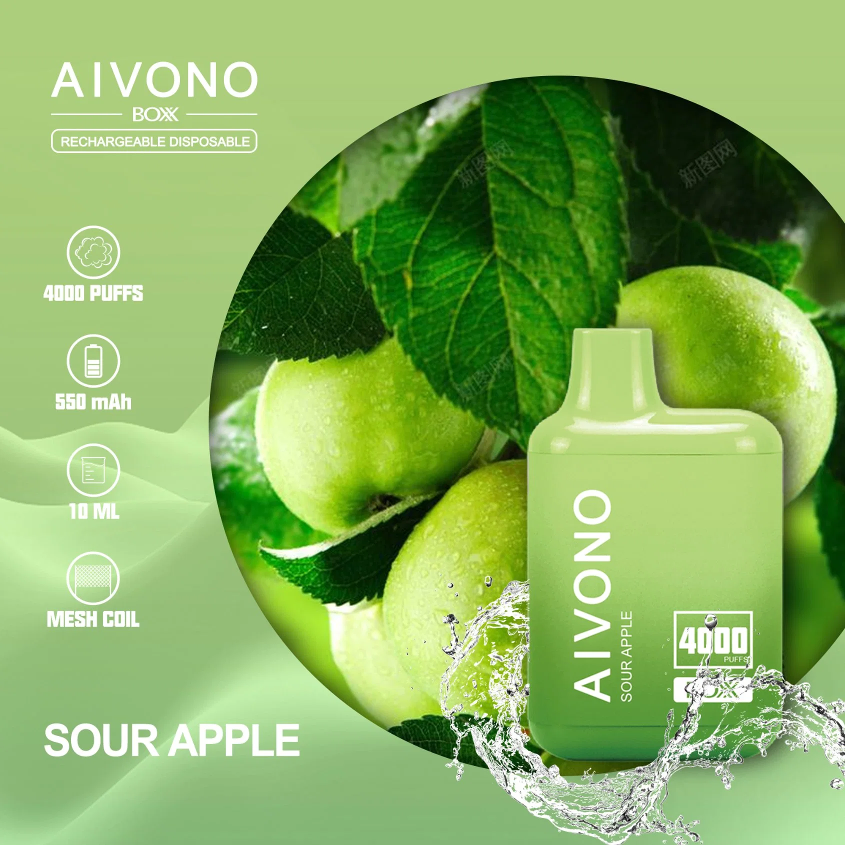 Aivono Cigarette électronique jetable rechargeable en gros d'usine Aim Boxx 4000 bouffées 10 saveurs OEM