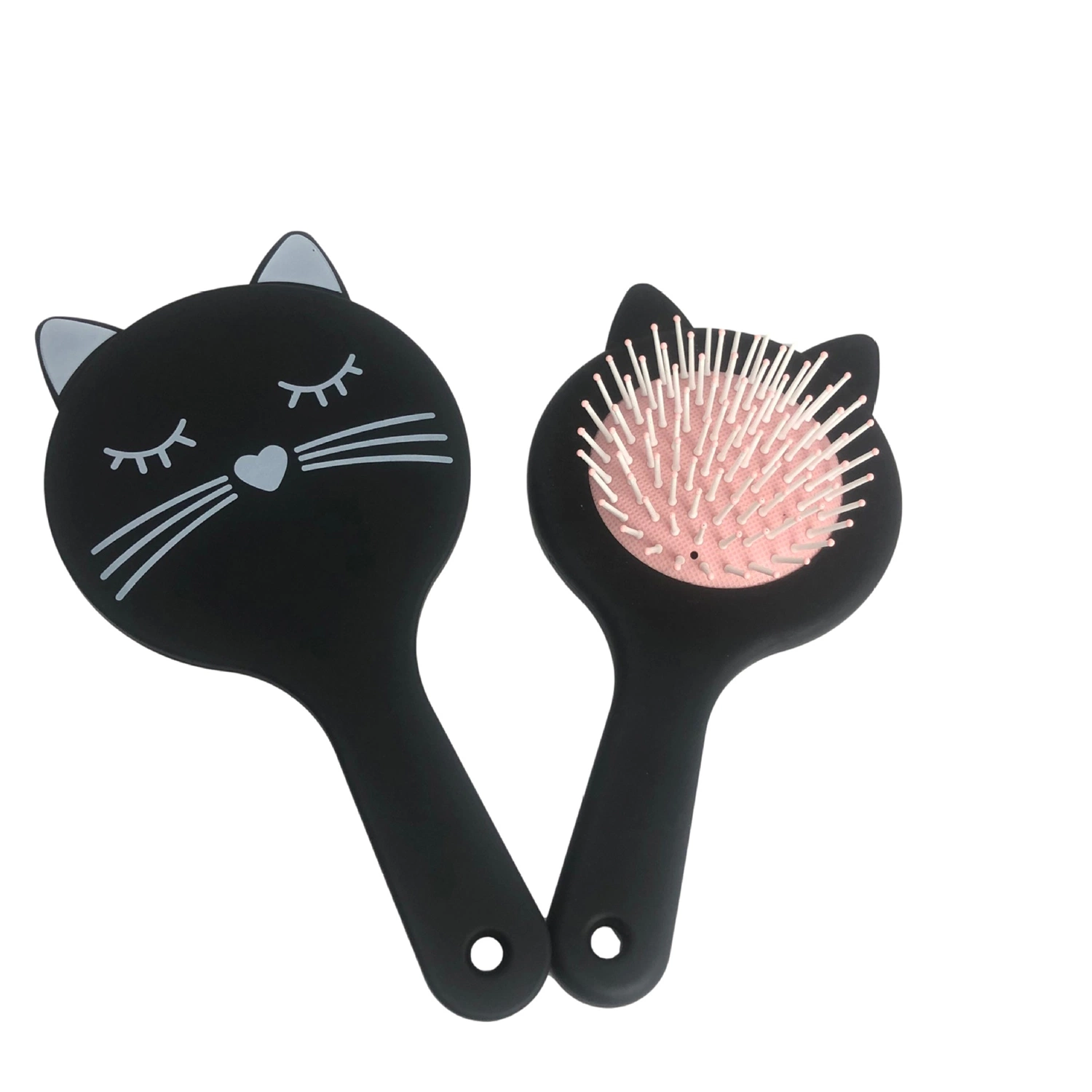 Beautichen New Fashion Black Cute Cat Paddle Plastic Beauty Hair Care Equipment Personally Hair Styling Tt Hair Brush