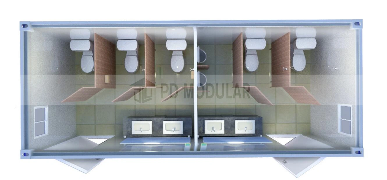 Environmental Modular Portable Shipping Container Toilet Prefabricated Shower Room