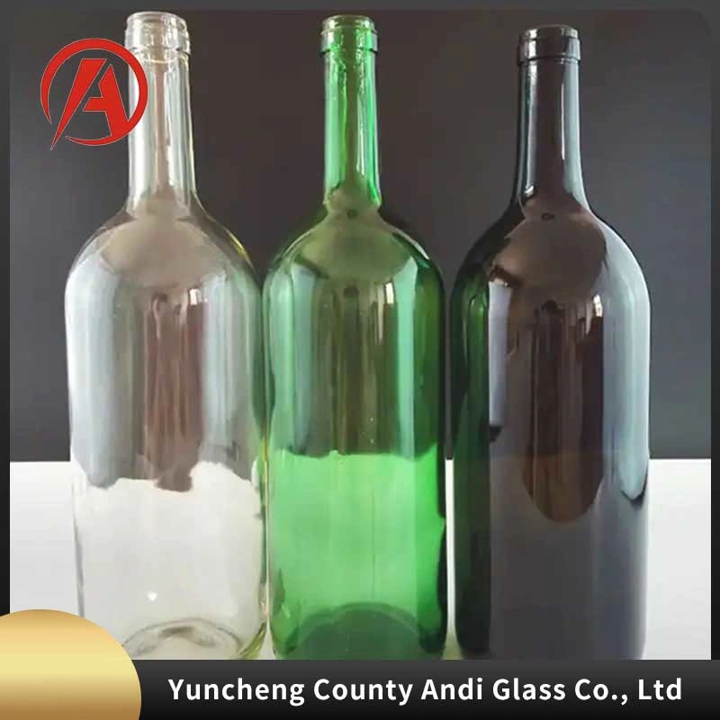 Factory Supplier Hot Sale 500 Ml Premium High Borolisicate Glass Craft Wine 12.0 FL Oz Flint Glass Liquor Wine Bottle