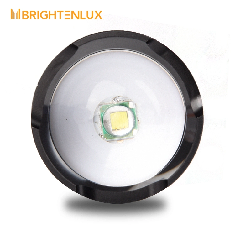 Brightenlux Originales de fábrica de aleación de aluminio de suministro de caza potente LED 10W de gran tamaño de la luz de linterna Flash