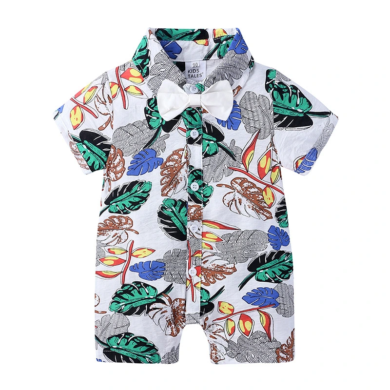 Infant Clothing Boy Shirt Short-Sleeved Jumpsuit Baby Clothes