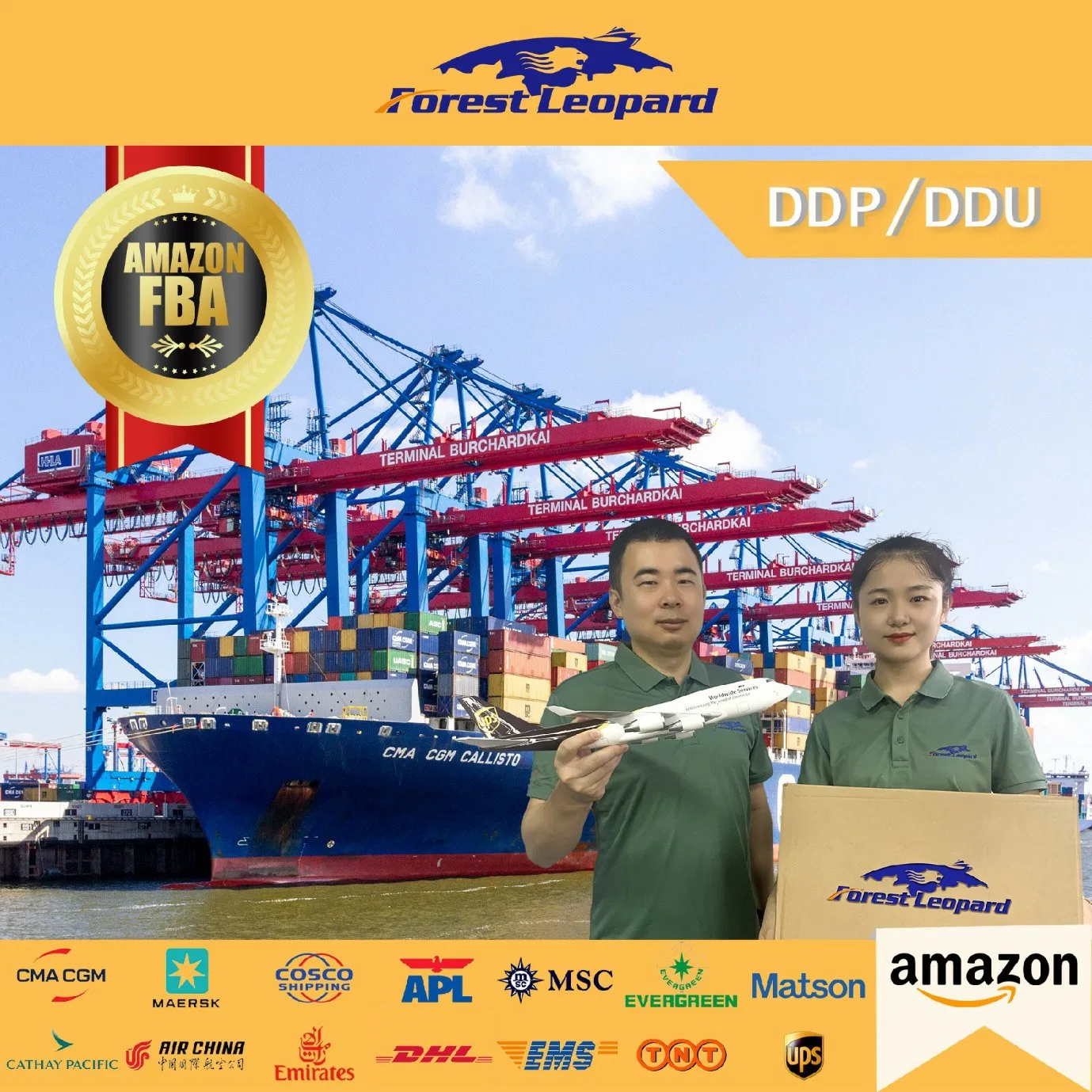 Top 10 Mer transitaire d'expédition transitaire à Zhongshan UK USA Allemagne DDP LCL Amazon FBA