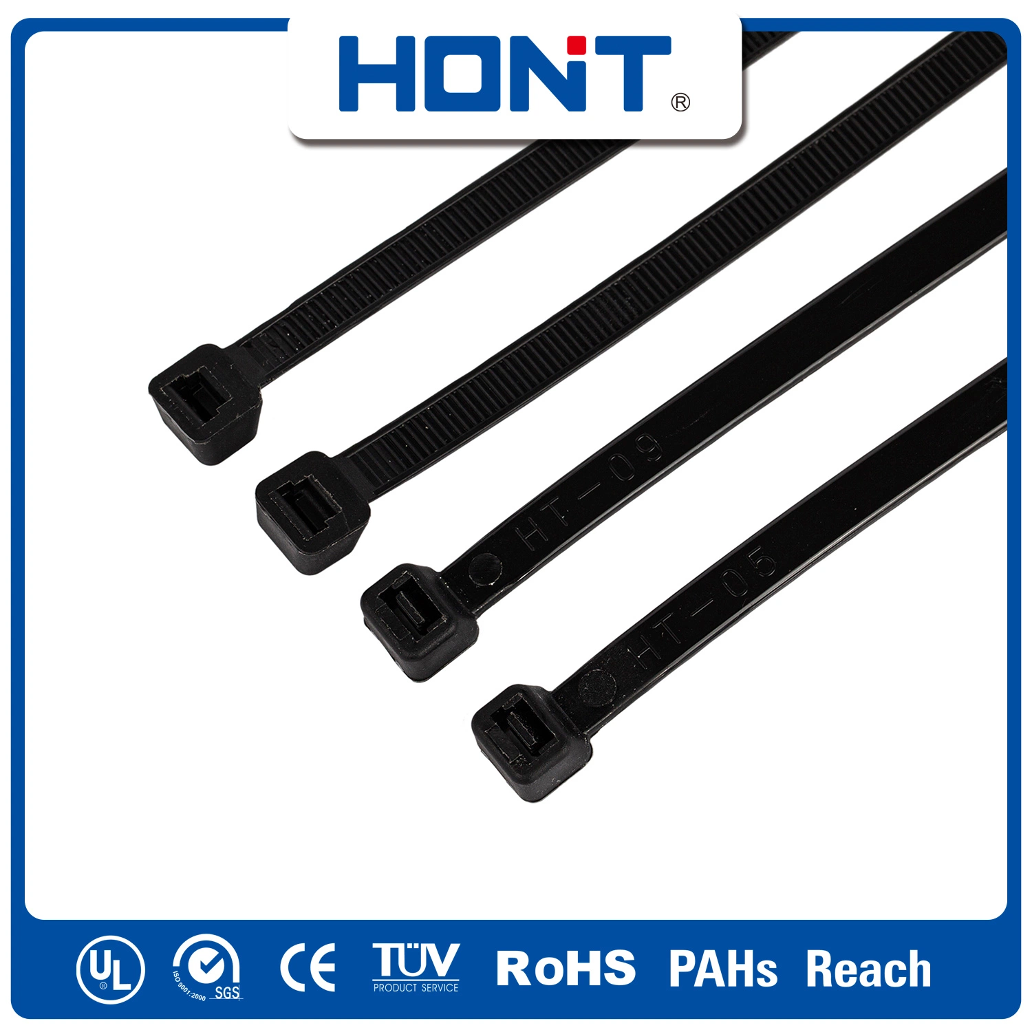 2.5/3.6/4.8/7.2/9/12 Hont Plastic Bag + Sticker Exporting Carton/Tray Nylon Self-Locking Cable Tie with ISO