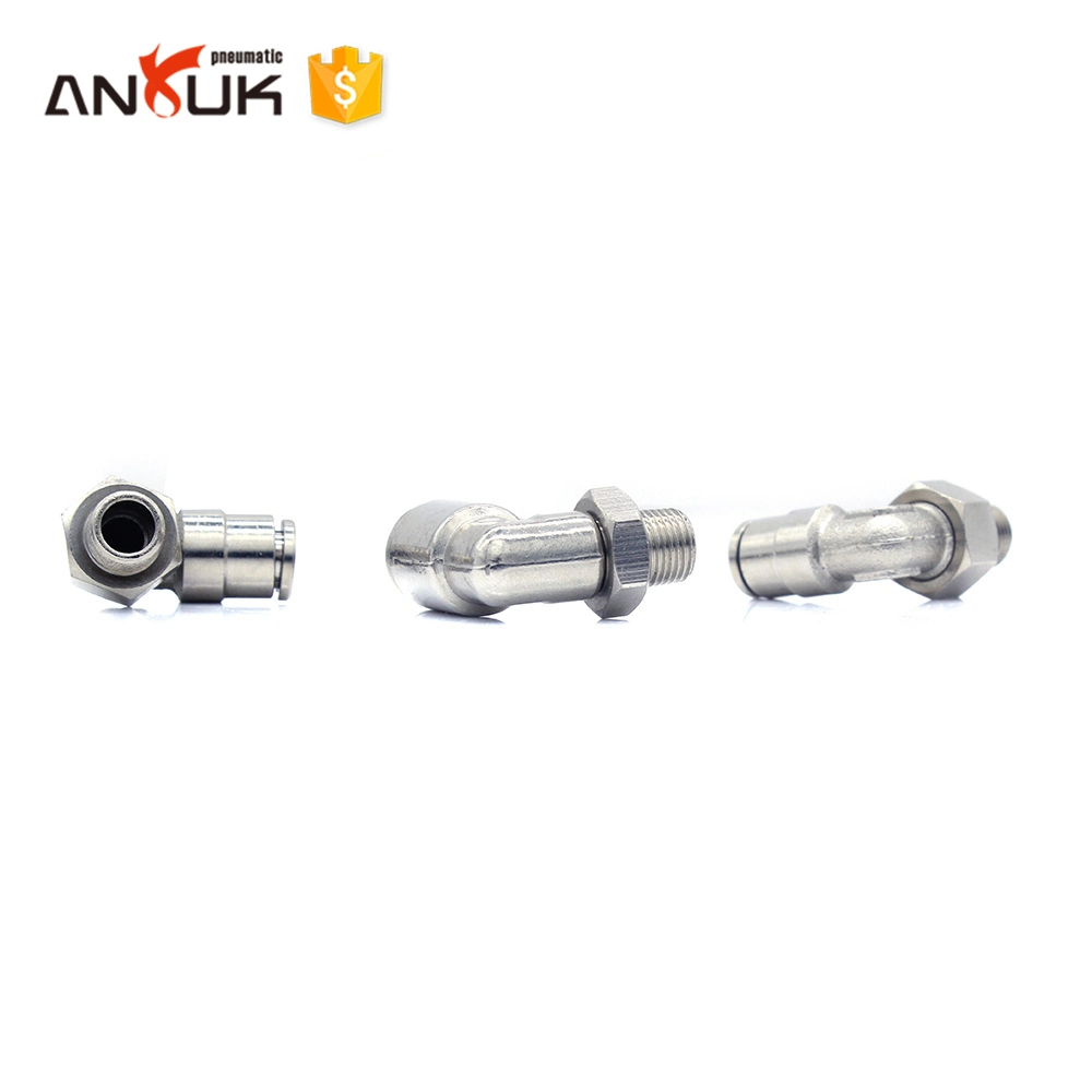 Male Nickel Plated Air Coupler Tube Connector Pneumatic Parts