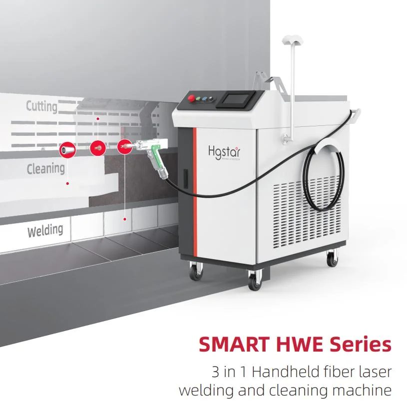 Une productivité élevée 3 en 1 Machine de soudage laser à fibre sans ordinateur de poche à gaz de soudage au laser à fibre CNC Machine de nettoyage de coupe pour le métal