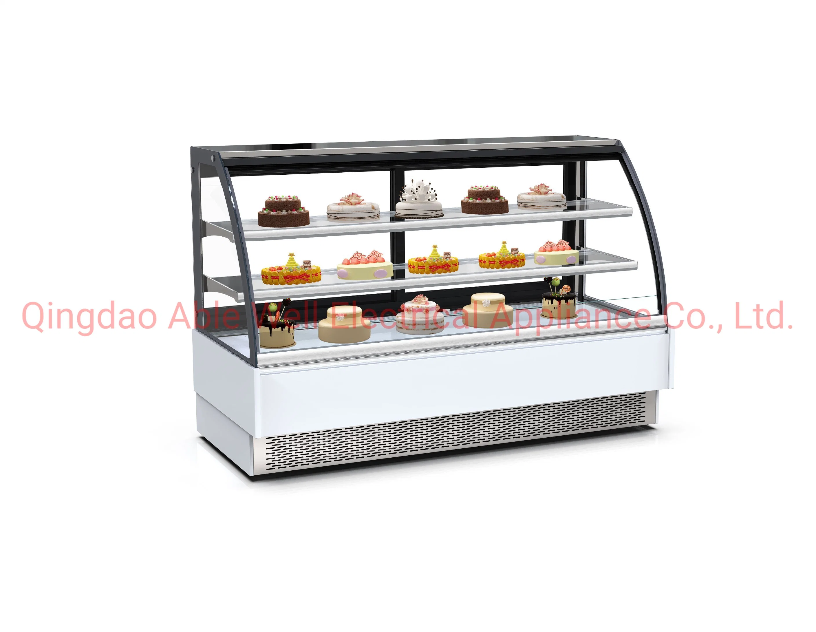 Bäckerei Shop Gebogene Glas Kuchen Kühlung Gebäck Display Zähler Preis Zum Verkauf