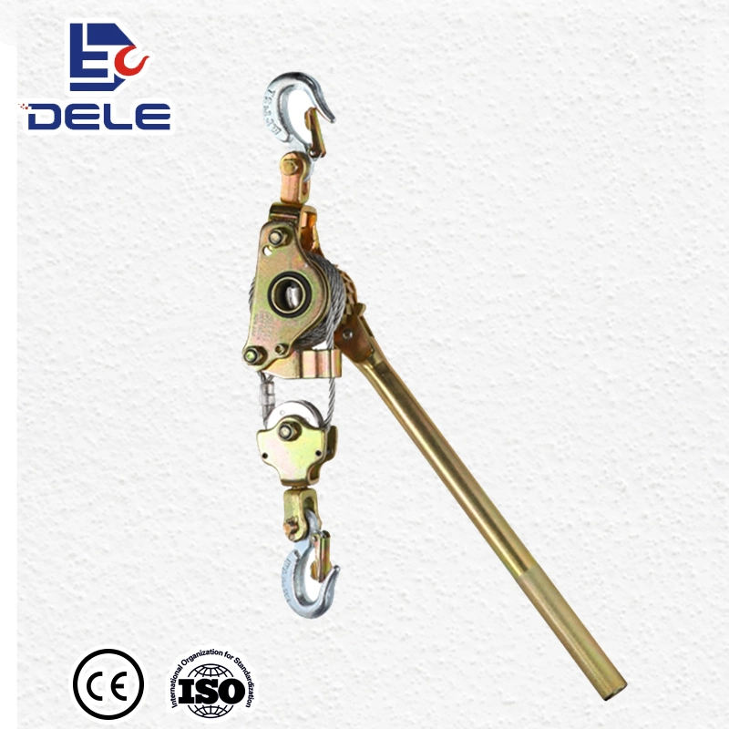 Dele Brand 2ton Manual Wire Rope Lever Hoist Hand Lever Block