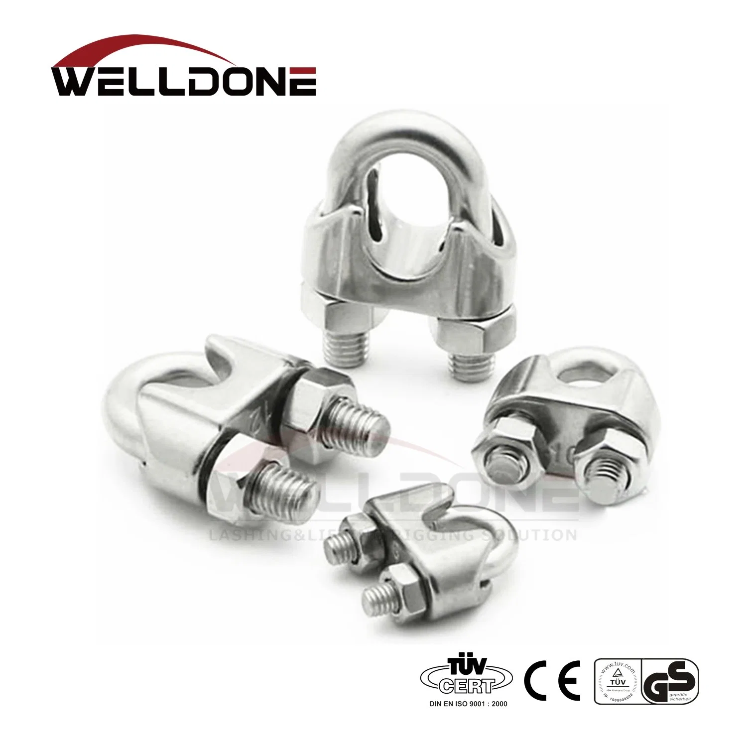 G450 Steel Galvanized Drop Forged Us Type Wire Rope Clip (CE, SGS, BV, ISO) Wire Rope End Fitting