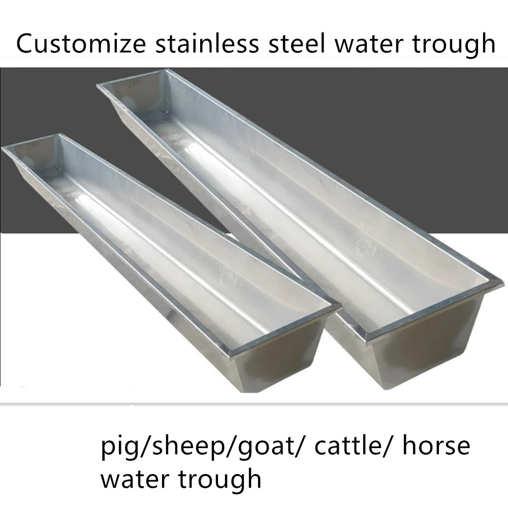 Acero inoxidable grande personalizado /Ganadería de acero/ Calf/Cow/Sheep/alimentador de agua para caballos Canaleta con patas hechas en China