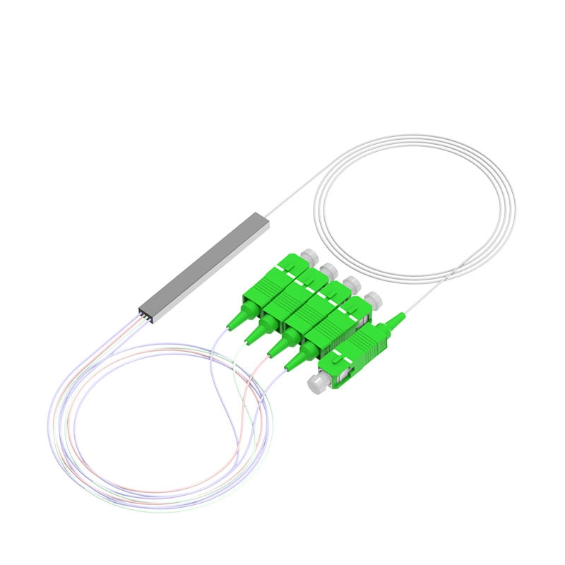 1X4 Fiber Splitter 0.9mm Sc/APC Bloackless Fiber Optical PLC Splitter