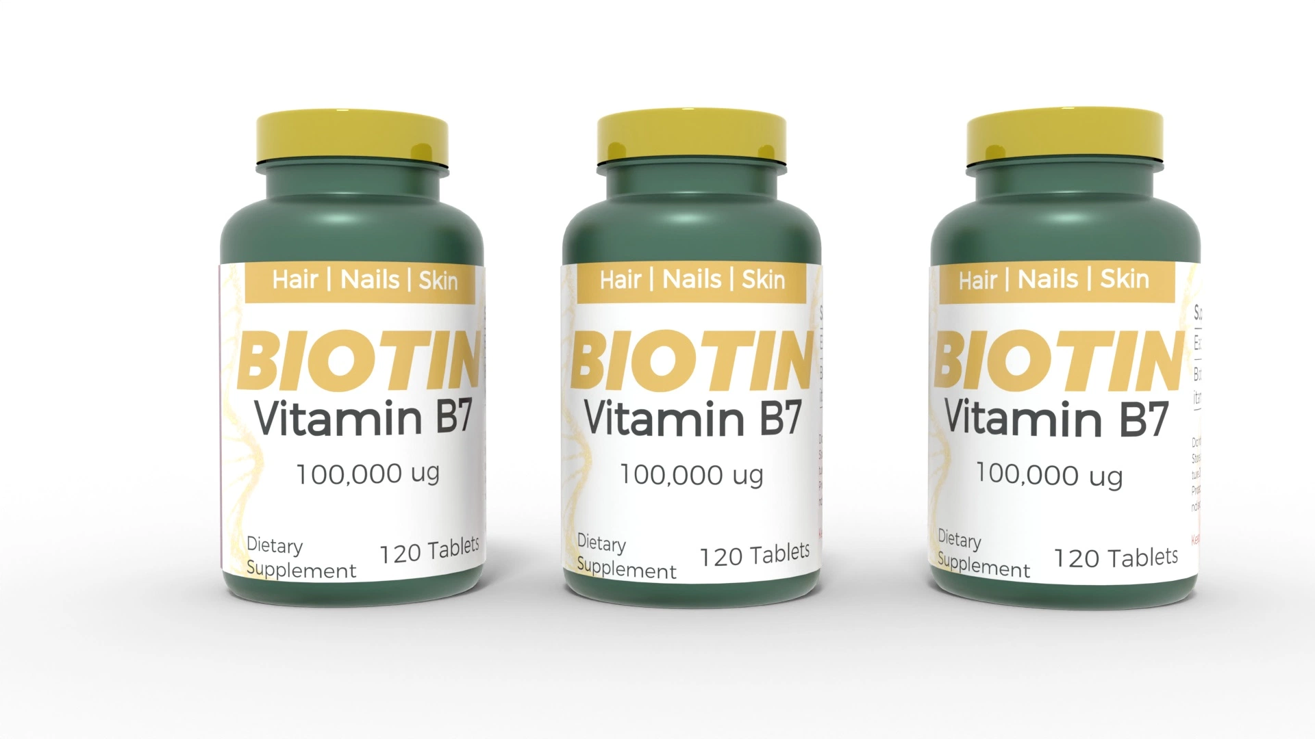 Suplemento de salud Cuidado de Uñas tabletas de vitamina B7 Dmscare-Biotin tabletas de la biotina