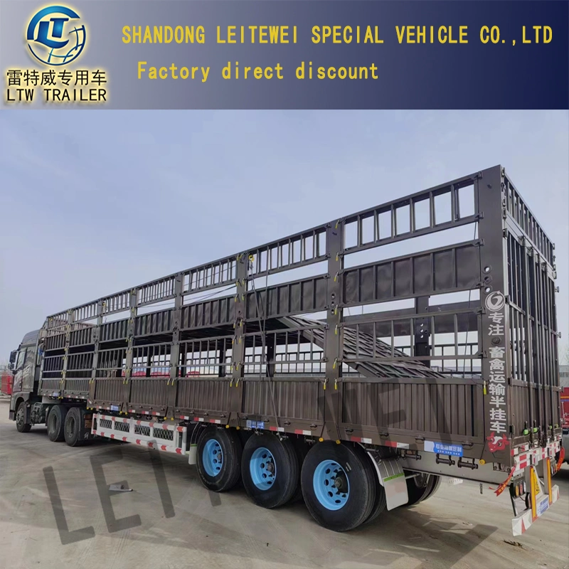 Goat Chicken Cow Animal Stock Transport Double or Single Deck Side Panel of Livestock Trailer for Sale