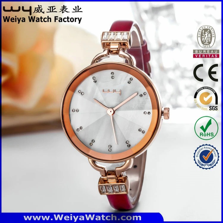 Custom Logo Casual Quartz Watch Ladies Fashion Wrist Watches (WY-068D)