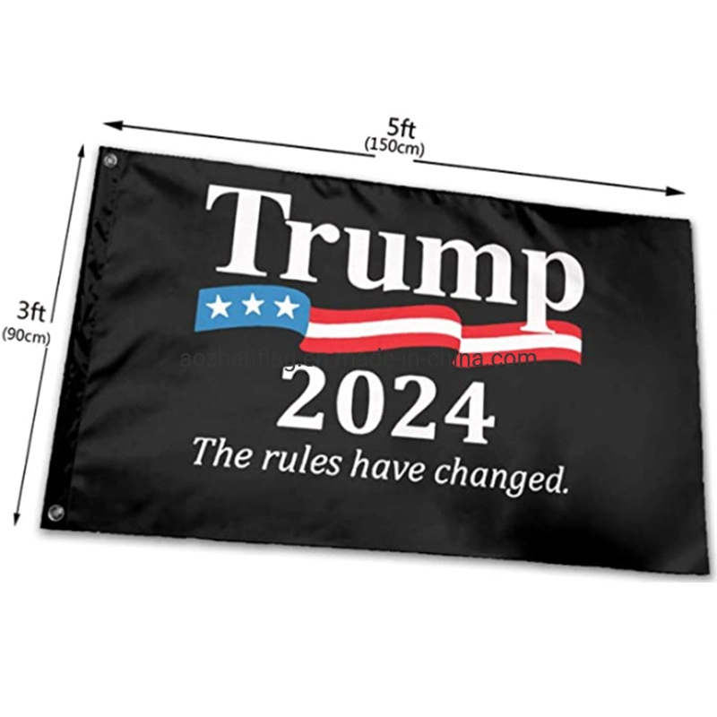 Wholesale/Supplier Custom 3X5 Foot Donald Trump 2024 Flag, Keep America Great Maga Trump Sports Flags Flag Banner