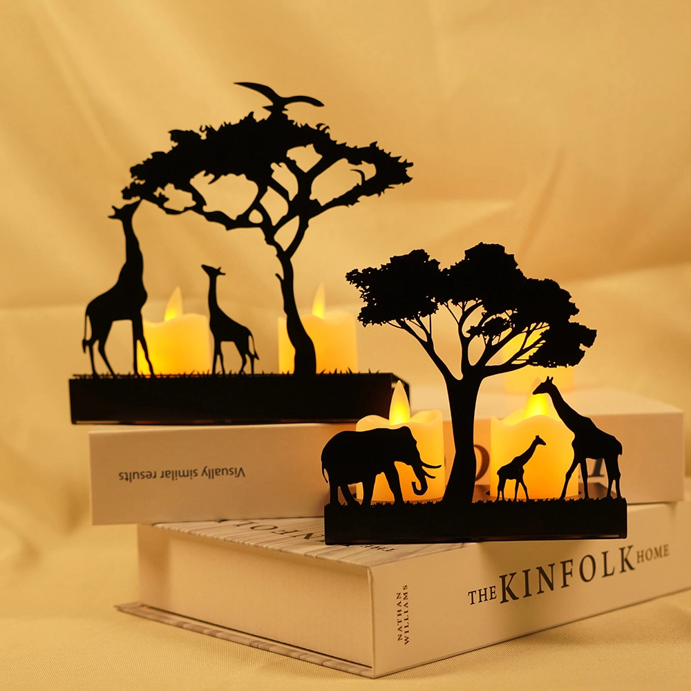 Nuevo creativo Metal Silhouette Candle Holder decoración ornamento minimalista Candlestick