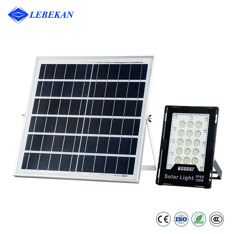 Lebekan Remote Control Multicolor Exterior Panel Solar 100W 200W 300W 400W Reflector LED RGB