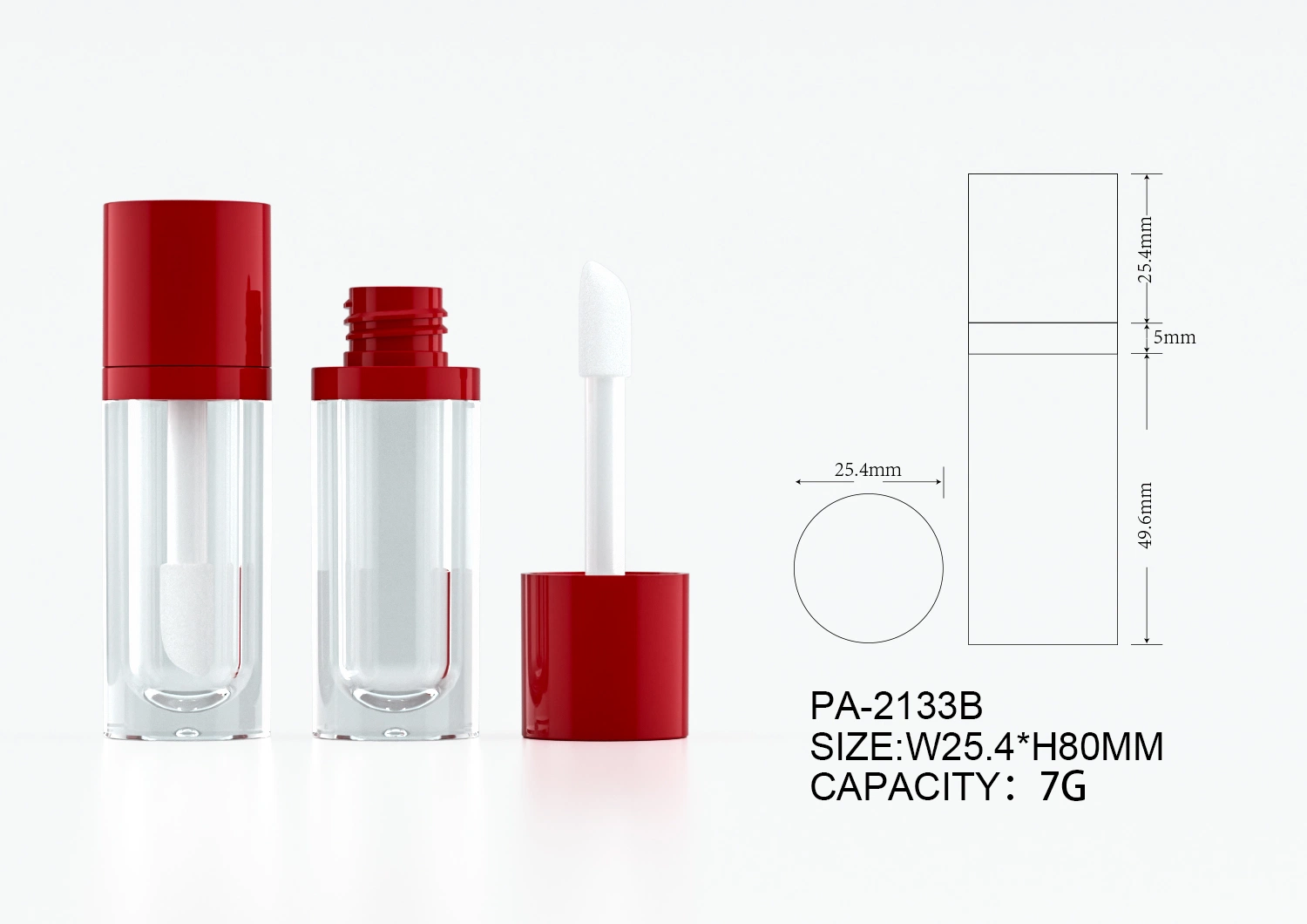 PA-2133b Luxury Concealer Tube 7ml Makeup Concealer Bottle Empty Foundation Tube Plastic Liquid Blush Tube Cosmetics Packaging