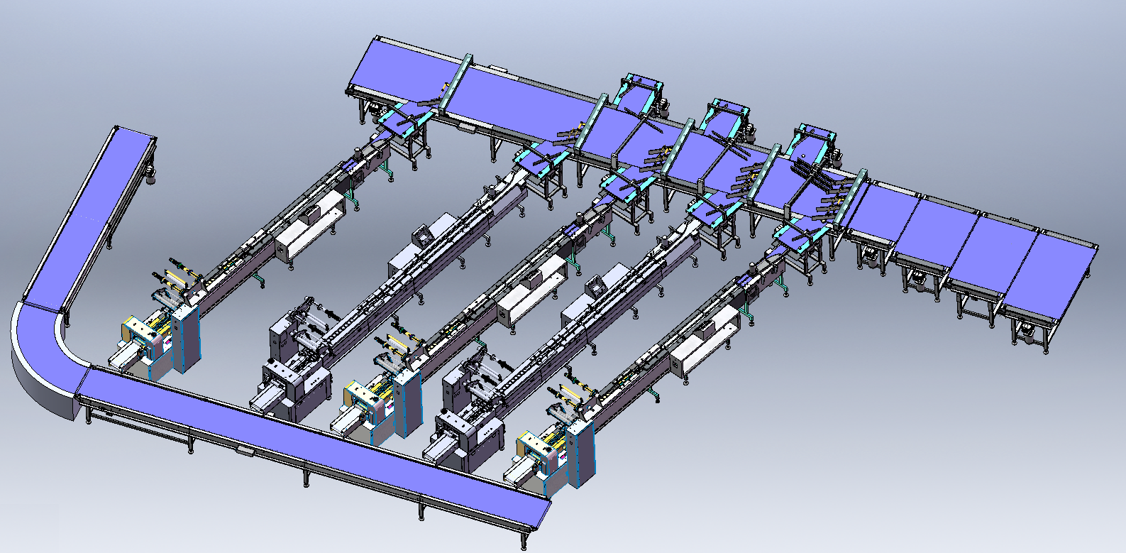 Fully Automated Packaging Line Project Wafer Roll Tray Loader Packing System Line