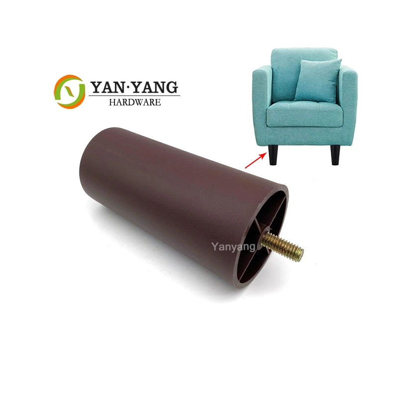 Yanyang Factory Sale Round Tube Plastic Furniture Leg Fittings Strong Support Sofa Feet