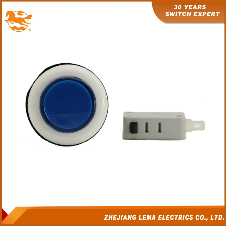 IP40 Protection Level Blue Plastic Push Button Switch Pbs-001