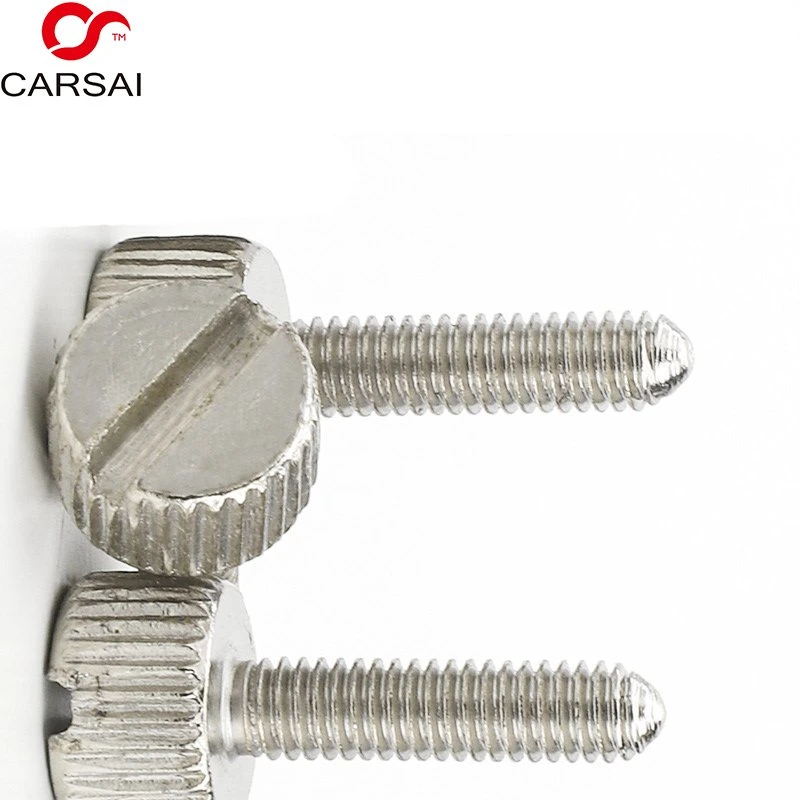 Carbon Steel Nickel-Plated White Zinc Plated Stainless 304 Lotted Pan Round Head Vertical Knurled Coin Slot Straight Hand Thumb Screw Wholesale/Supplier Manufacturer