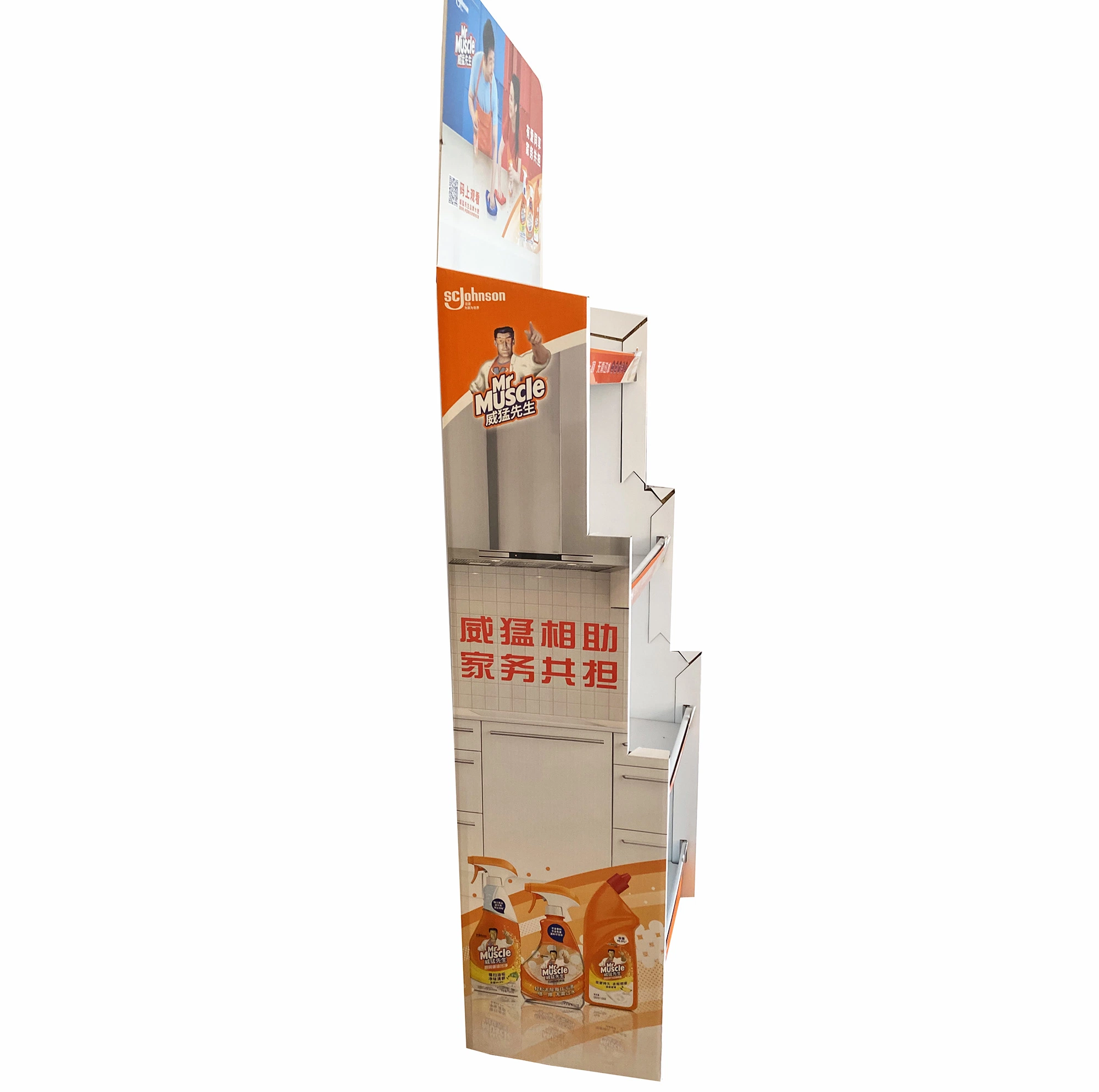 Cookies, Sweet Snacks Case Stacker Floor Display Stand for Supermarket Promotion