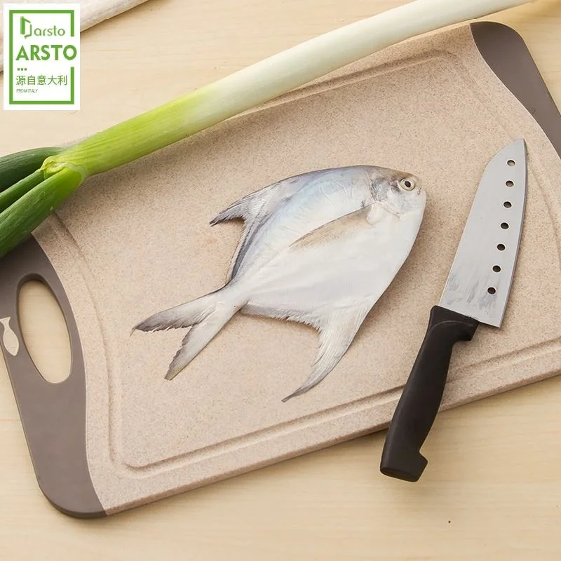 Wheat Straw Fiber Cutting Board Nonslip Kitchen Meat Chopping Board