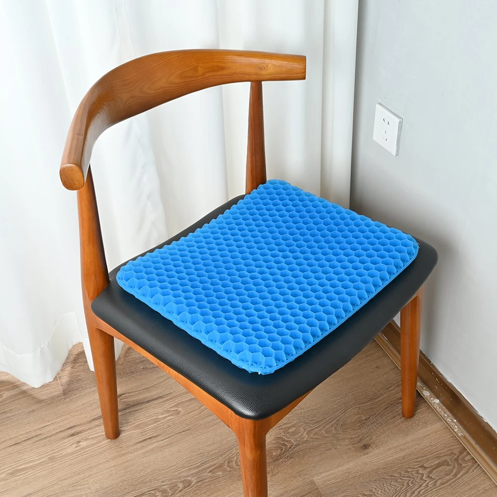 Hottest Double Layers Gel Enhanced Seat Cushion Cooling Orthopedic Memory Cushion TPE Gel Seat Cushion with Honeycomb Structure