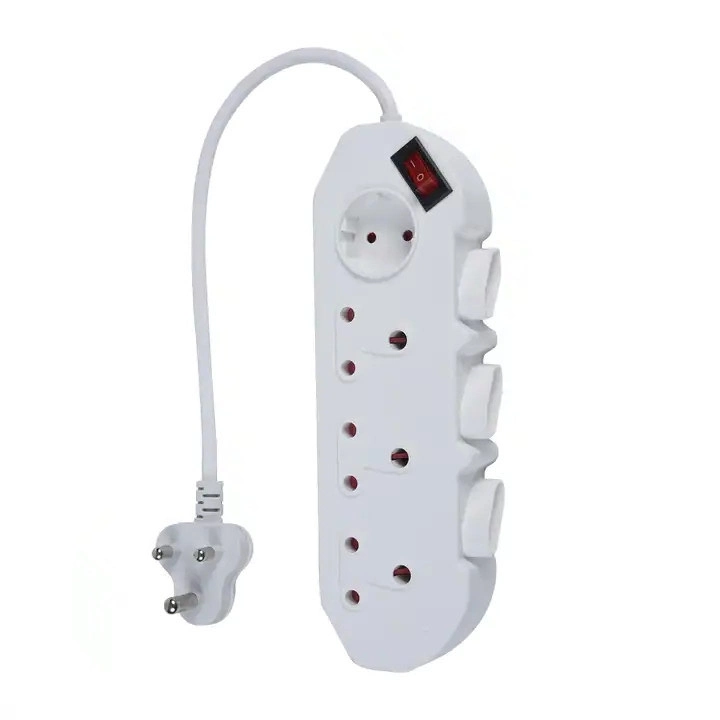 New South Africa 5 Way Extension Socket Power Strip 5 Outlets