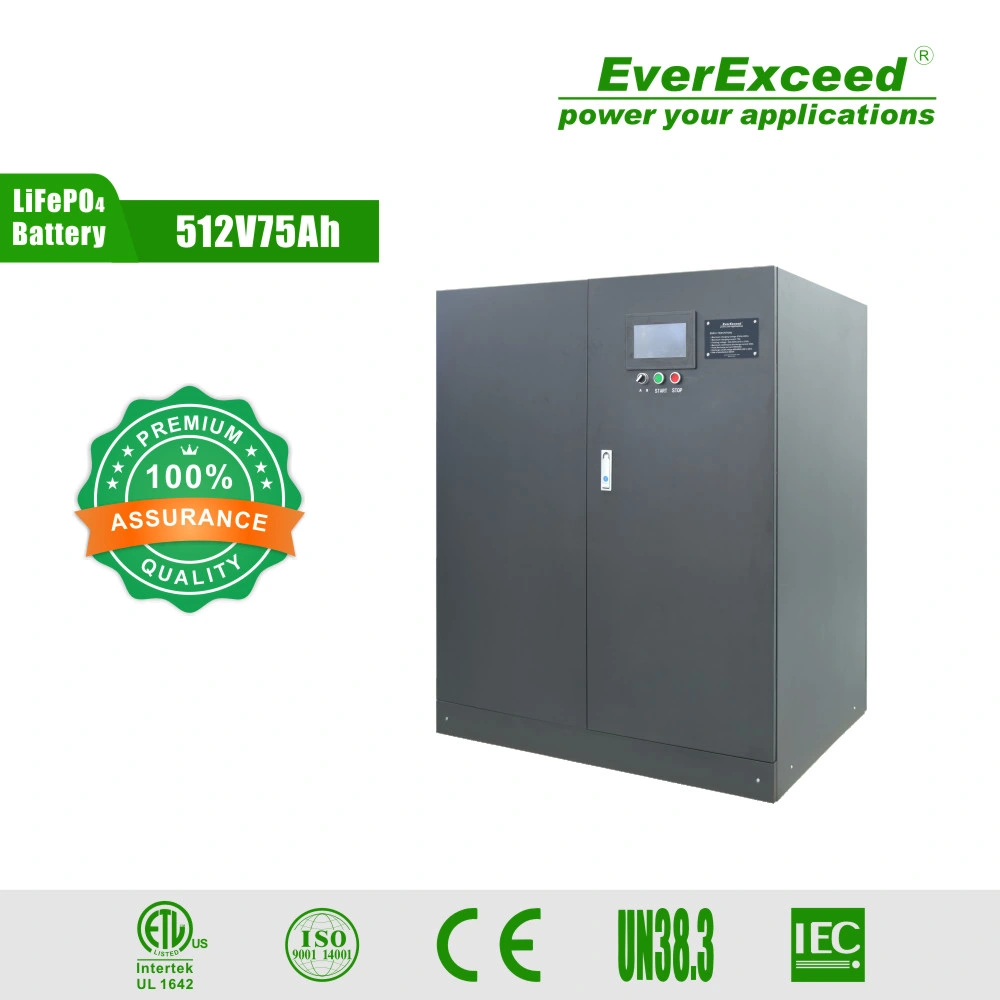 Everexceed 36V/48V/60V/72V 50ah/100ah Solar Lithium Iron Rechargeable LiFePO4 UPS Battery with Green Energy